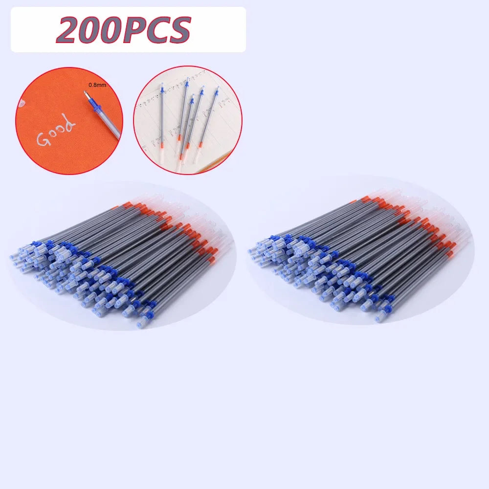 500-100pcs Mercury Refillable Pen Water Erasable Pens Fabric Leather Craft Refill Pen for Leather Embroidery Fabric Sewing Tools Zpaxo 200pcs