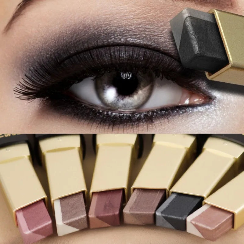 Dual-Tone Pearlescent Eyeshadow Sticks - Long-Lasting, Waterproof, with Vibrant Colorfastness - Perfect Gift for Valentine'S Day Zpaxo