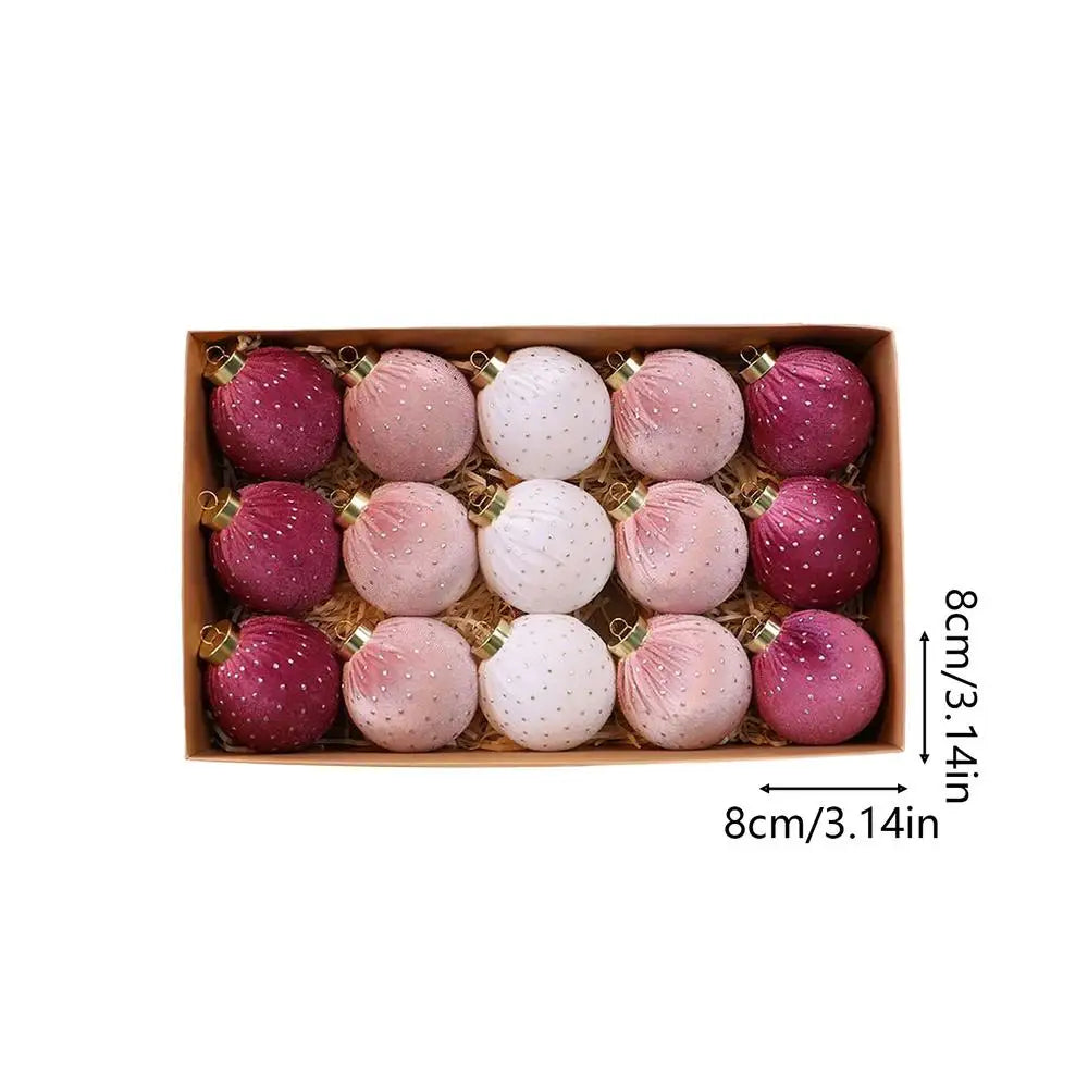 Flocked Christmas Ornaments 15 Rustic Party Decor Tree Ornament