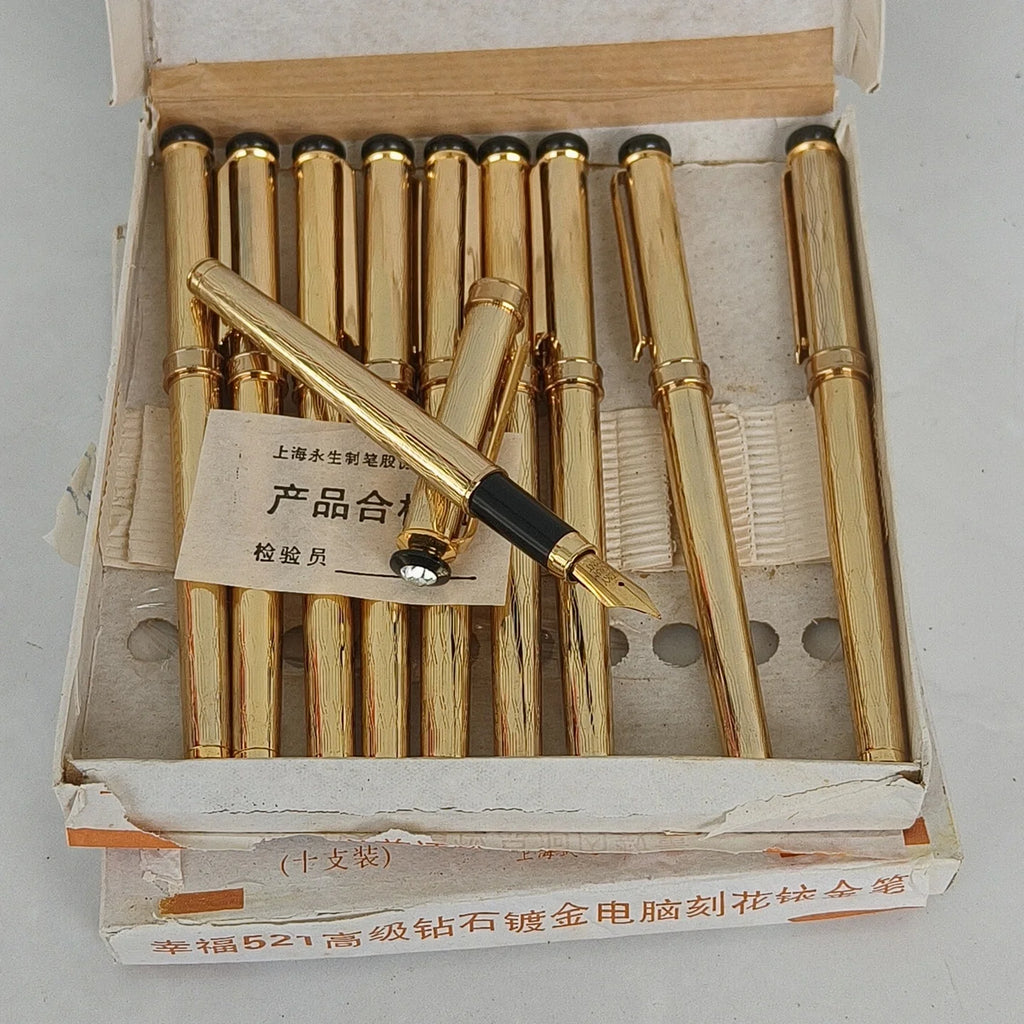 Retro Yongsheng 521 Fountain Pen Iridium Nib 0.5mm Smooth Writing Plastic Body Classic Vintage Retro Adult Calligraphy Stationer Zpaxo