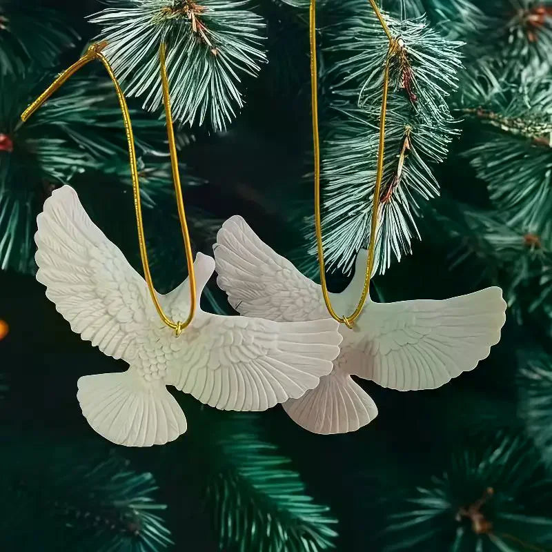 Doves Christmas Tree Ornament Friendship Doves Resin Christmas Ornament Best Gift 1pc Zpaxo