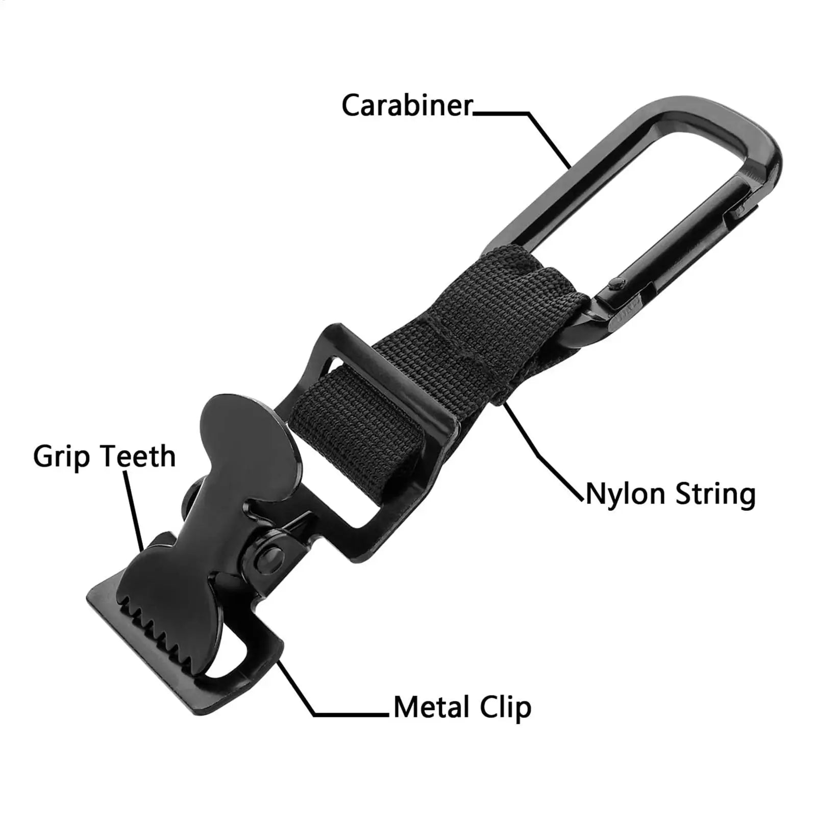 Glove Clips Firefighter Mitten Clamp Serrated Design Work Glove Holder for Towel Pant Belt Golf Firefighter Construction Skiing Zpaxo