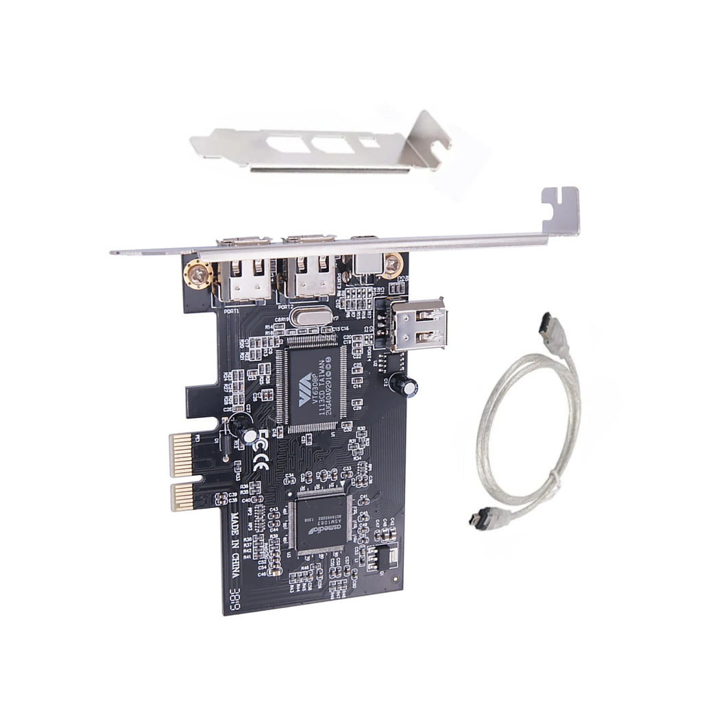 PCI-e 1X External IEEE 1394 4 Ports 3 X 6Pin 1 4Pin Firewire Card