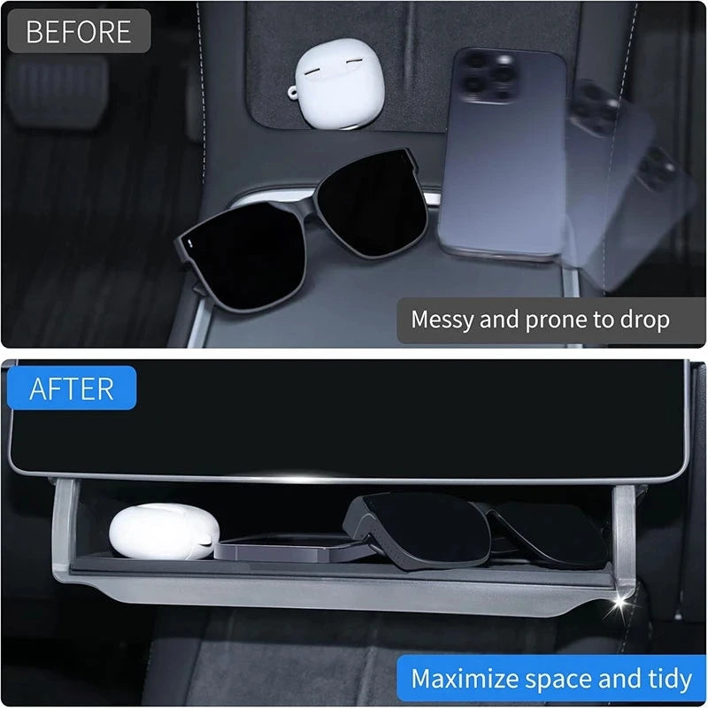 Center Console Screen Under Storage Box Tesla Model 3 Y Juniper