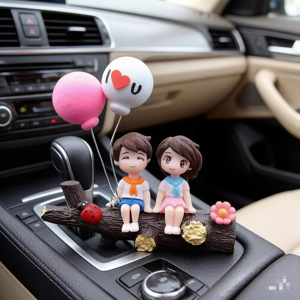 Tree Branch Couple Car Ornament – Resin Dashboard Decor Car Interior Ornament Zpaxo