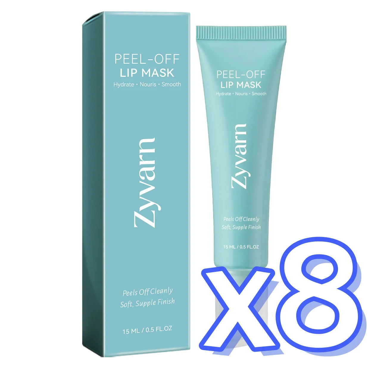 ZYVARN Hydrating Peel-Off Lip Mask – Repair & Exfoliate Lips Peel-Off Lip Mask Zpaxo 15g boxed x 8