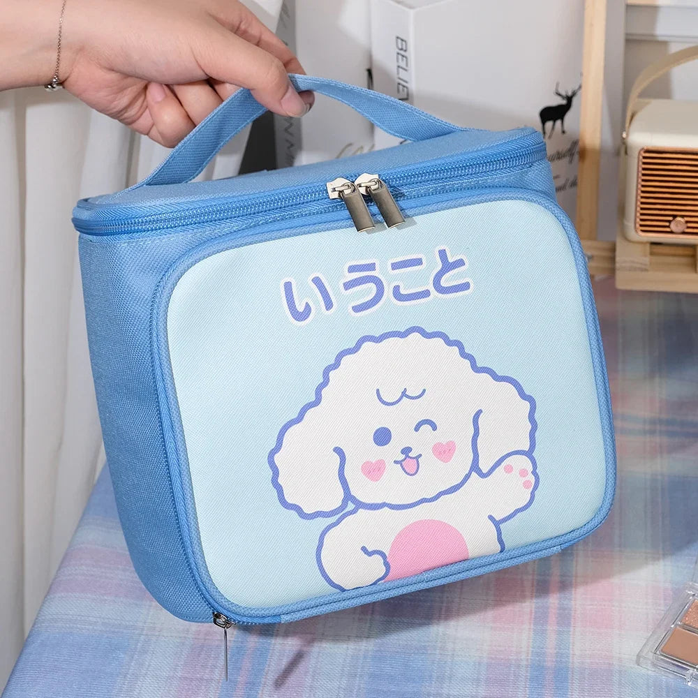 Cute Cartoon Makeup Bag Large Capacity Toiletry Organizer Travel