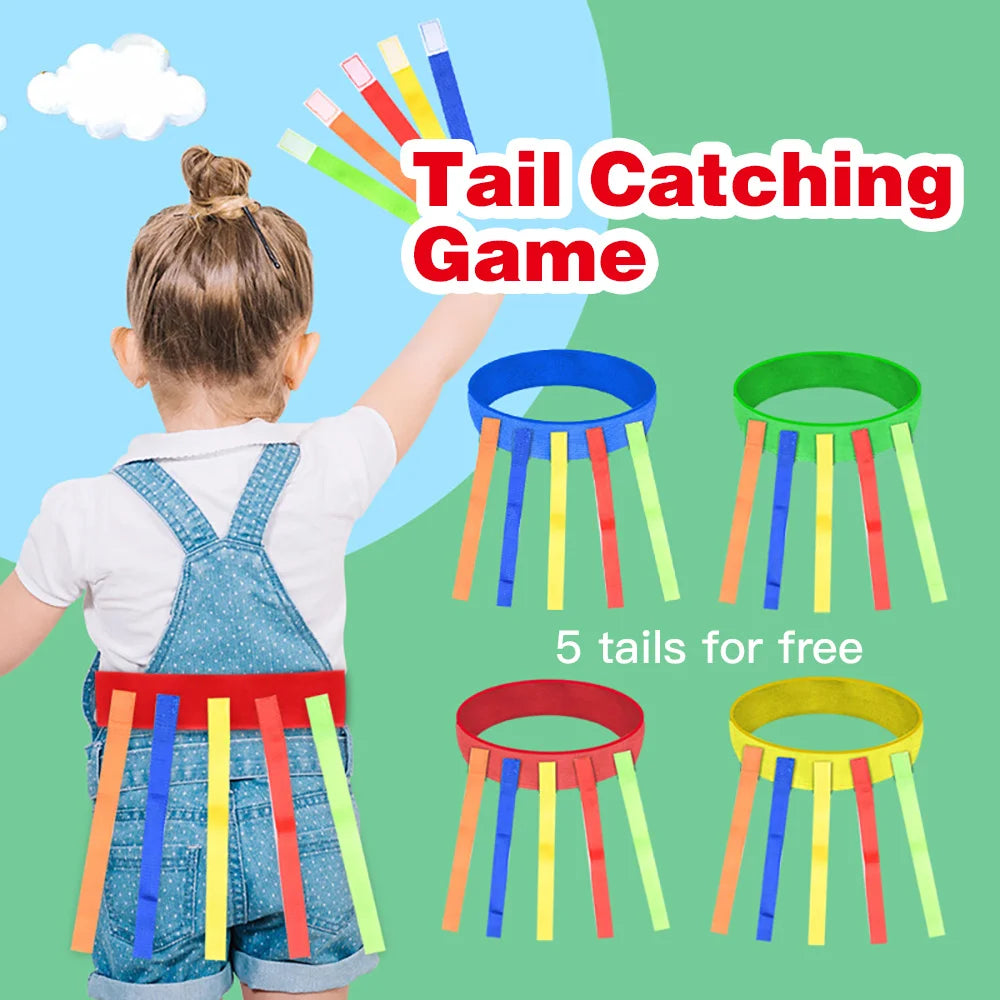 Children Outdoor Funny Game Toy Belt Kindergarten Kids Catching Tail