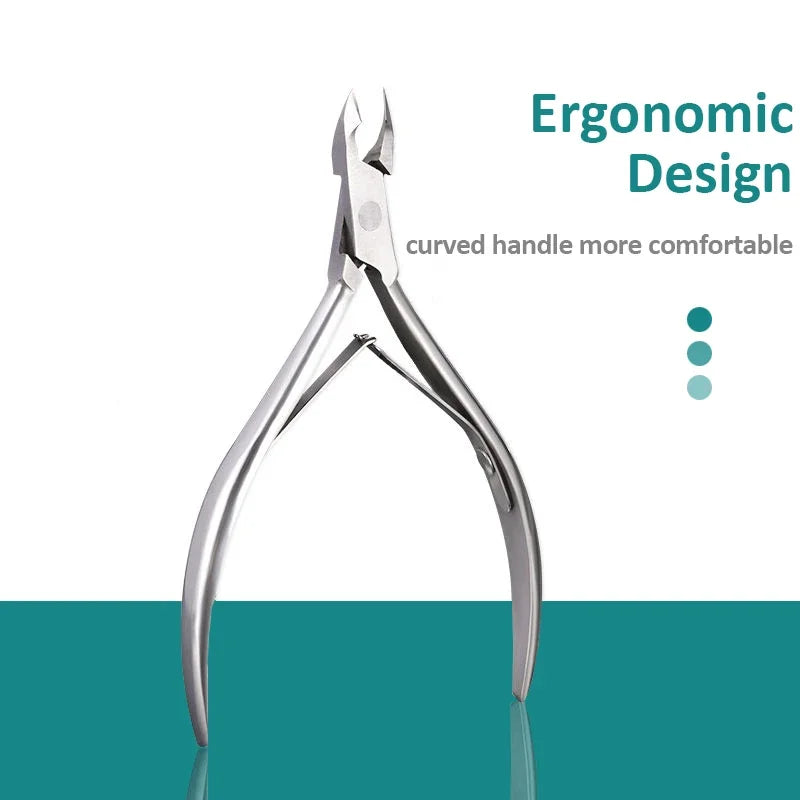 Stainless Steel Cuticle Clippers Trimmer Dead Skin Remover Pedicure Tool Cuticle Nippers Nail Manicure Scissors for Personal Zpaxo