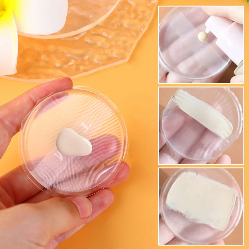 Transparent Soft Silicone Puff Sponge for Cosmetic Face Foundation Easy clean Makeup tools Avoid Waste Air Cushion Powder Puff Zpaxo