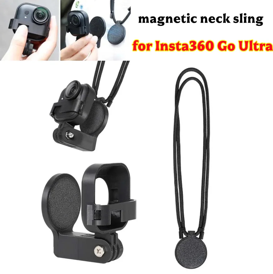 Insta360 GO Ultra Magnetic Neck Mount Holder – POV Vlog Camera Neck Mount Zpaxo