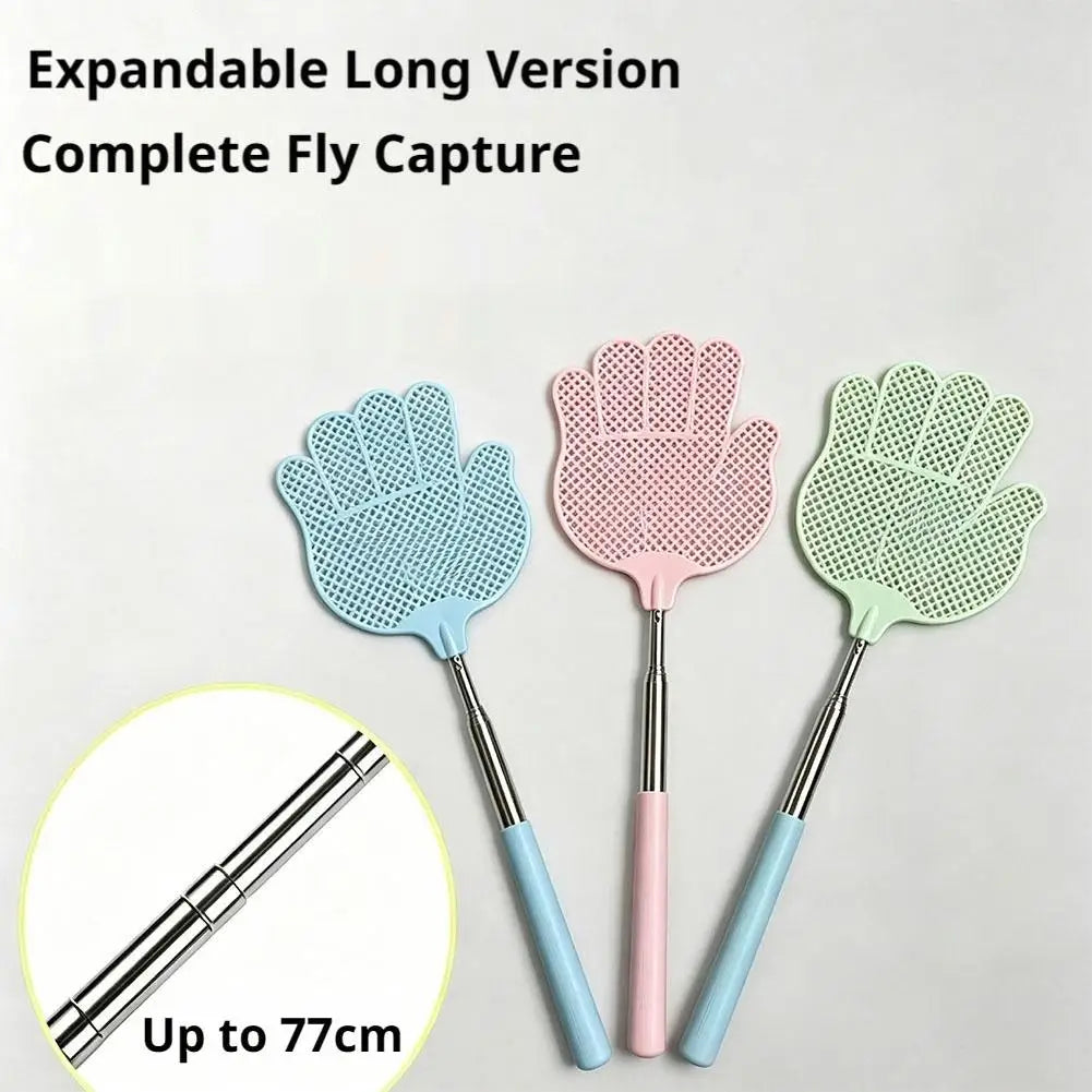 Telescopic Fly Swatter – 77cm Stainless Steel Long Handle Telescopic Fly Swatter Zpaxo