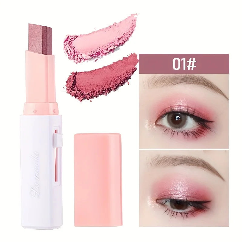 2 In 1 Pearly Highlighter Eyeshadow Stick Makeup Waterproof Long Lasting Glitter Eyeshadow Eyeliner Stick Eyes Makeup Cosmetics Zpaxo 01