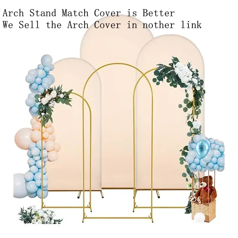 Hot 1PCS Gold Wedding Arch Stand, Party Decor Balloon Arch, 2025 New Frame Backdrop Holder Bracket,Size 4FT 5FT 6FT 6.6FT 7.2FT Zpaxo