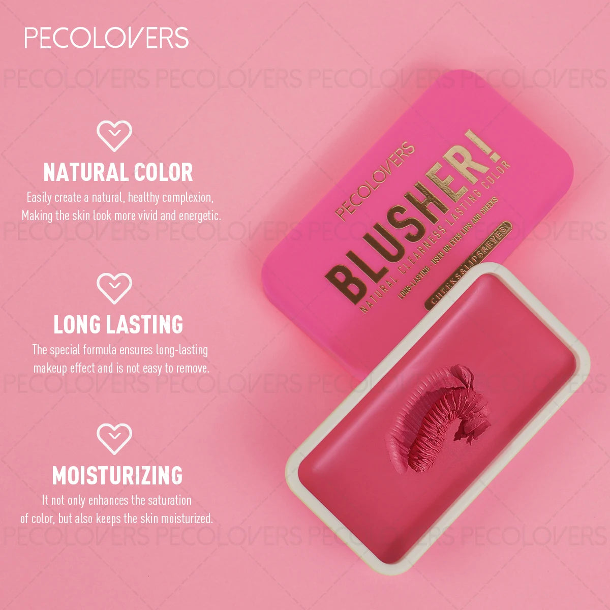 1PC Matte Blush & Lip Gloss - Creamy Mashed Potato Texture, Effortless To Apply, Richly Pigmented, Long-Wearing, Christmas Gift Zpaxo