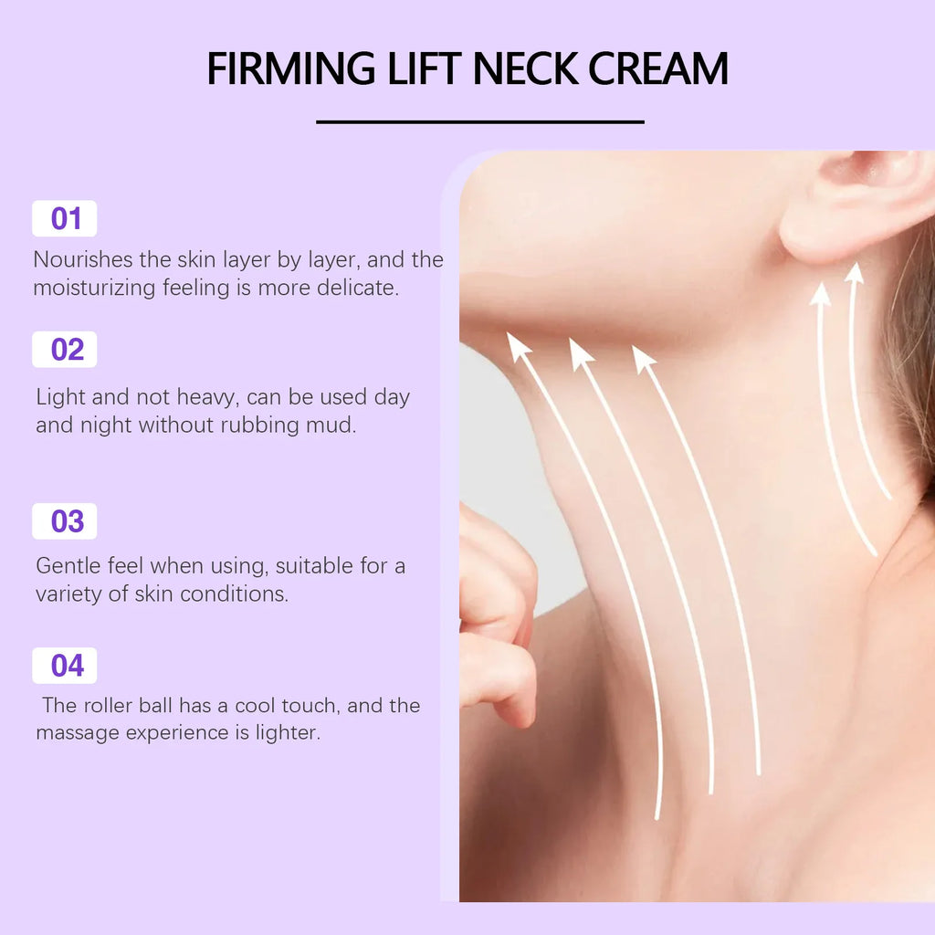 Jaysuing Neck Roller Cream – Anti-Wrinkle Firming & Lifting 120g Neck Firming Cream Zpaxo