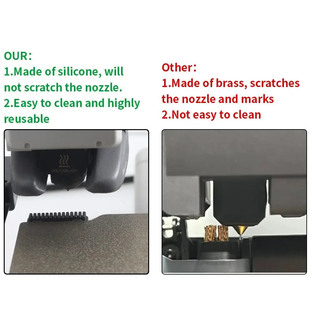 3/6/9/15pcs Nozzle Brush For Bambu Lab A1 / A1 Mini Wiper Silicone Brush Hotbed Mounted Scrubbers Cleaning Tool 3D Printer Parts Zpaxo