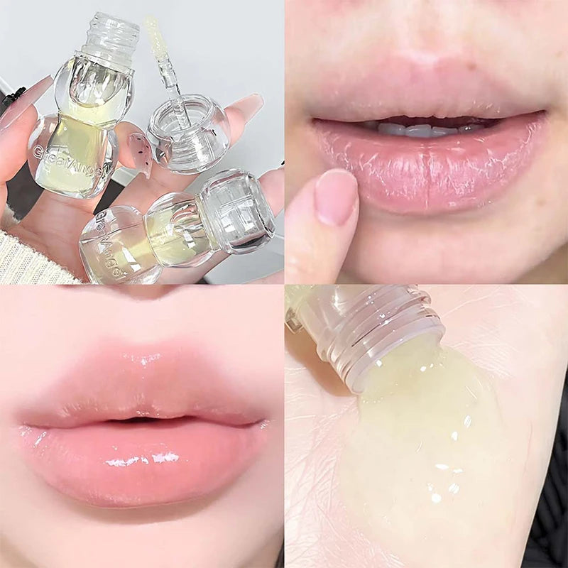 1PC Transparent Water Light Moisturizing Lip Oil Long Lasting Non-greasy Jelly Mirror Lip Gloss Plumping Lip Tint Daily Makeup Zpaxo 01