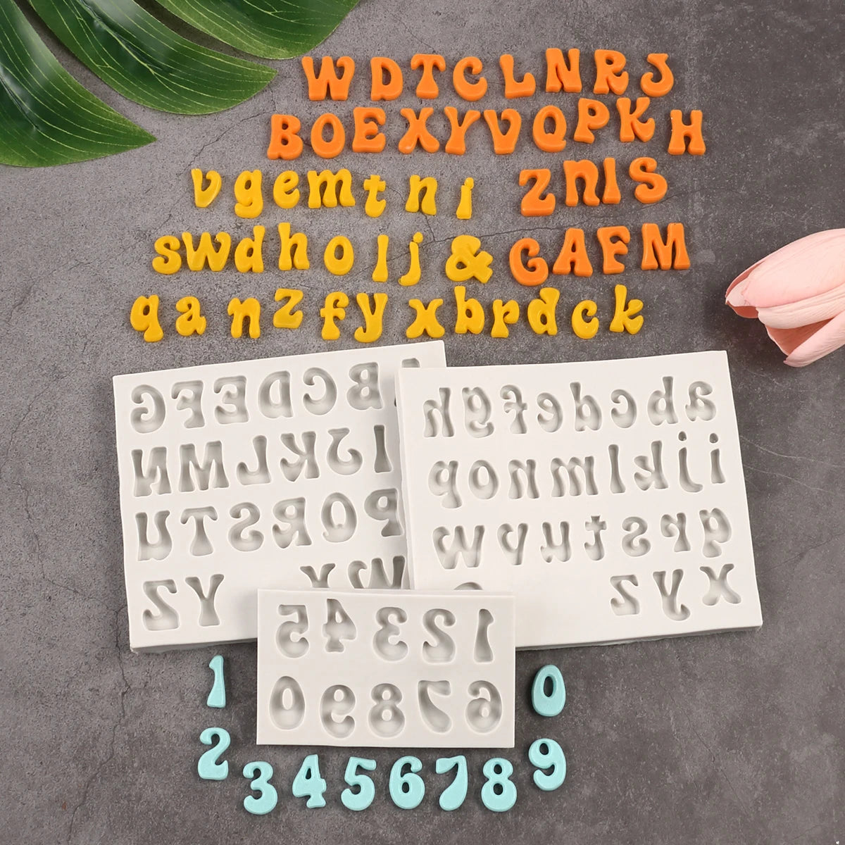 Alphabet Number Silicone Mold Cake Decorating Uppercase Lowercase Letter Fondant Chocolate Candy Sugarcraft Baking Mould Zpaxo