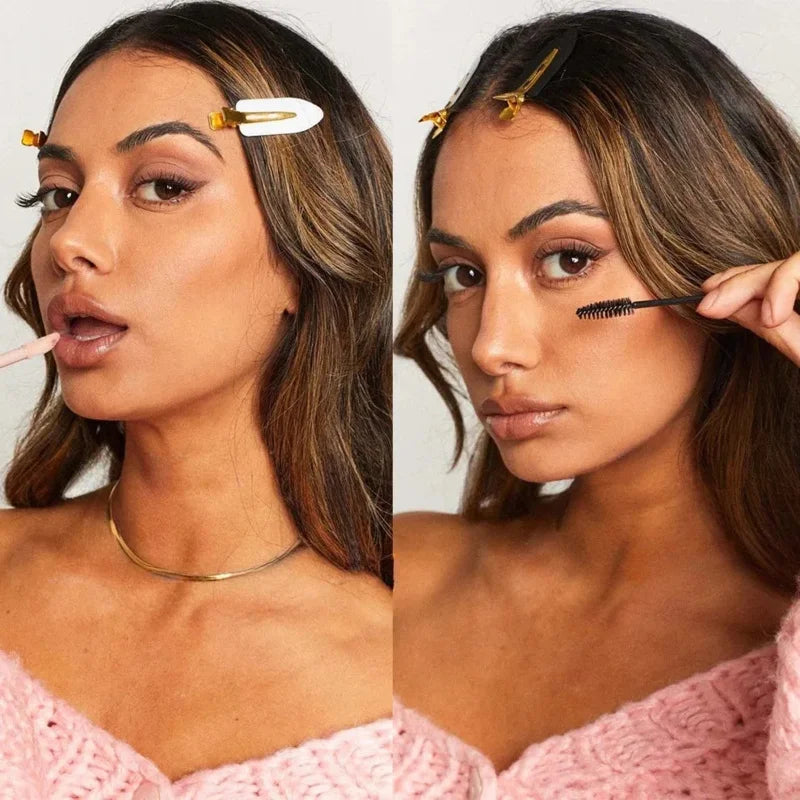4-Pack Seamless No-Bend Hair Clips for Bangs & Face Washing
