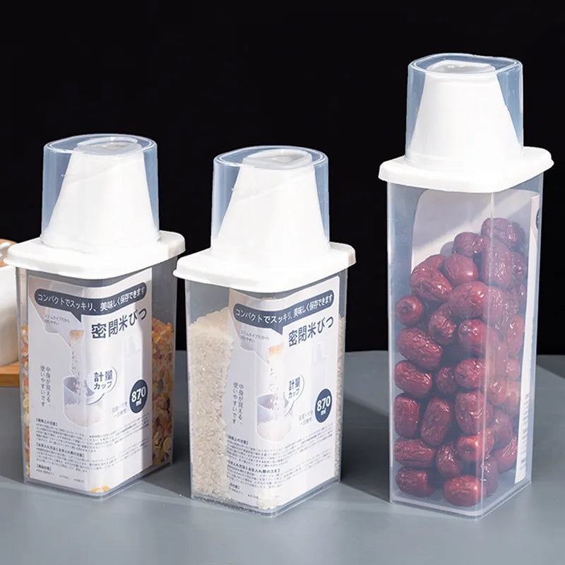 Kitchen Food Container Sealed Crisper Grains Tank Storage Sorting