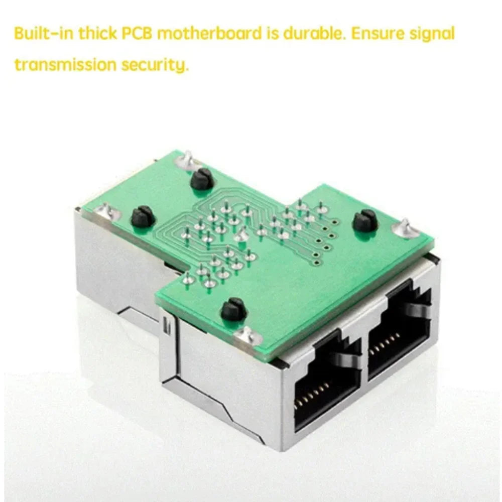 One Two Adapter Ethernet Cable Splitter Rj45 8P8C Version Zpaxo