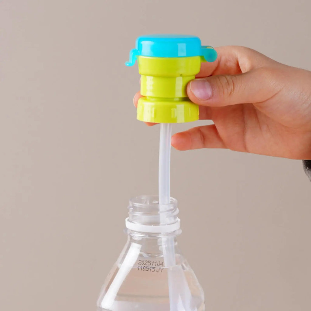1PC Water Bottle Caps Spill Proof Juice Soda Water Bottle Twist Cover Caps With Straw Safe Drink Sippy Caps Feeding Drinkware Zpaxo