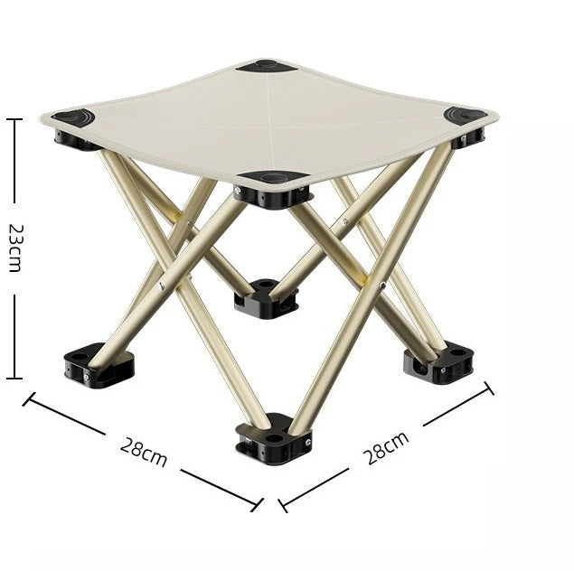 New Creative Outdoor Maza Foldable Stool Portable Fishing Chair Lightweight Folding Chair Camping Chair Stool Picnic Small Stool Zpaxo Beige L