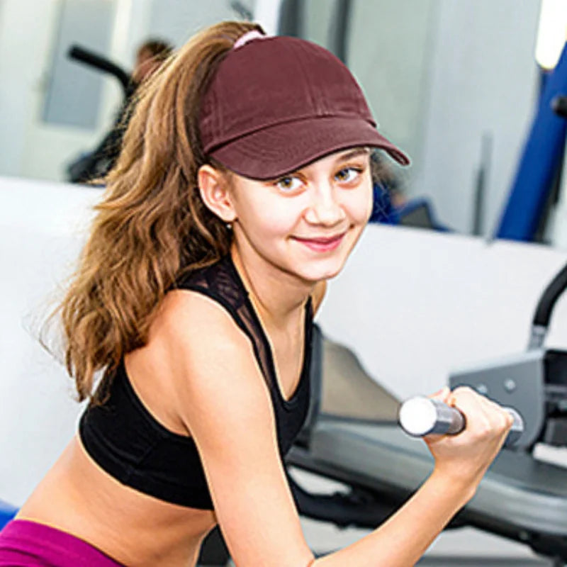 Breathable Ponytail Baseball Cap – Quick-Dry Outdoor Sun Hat