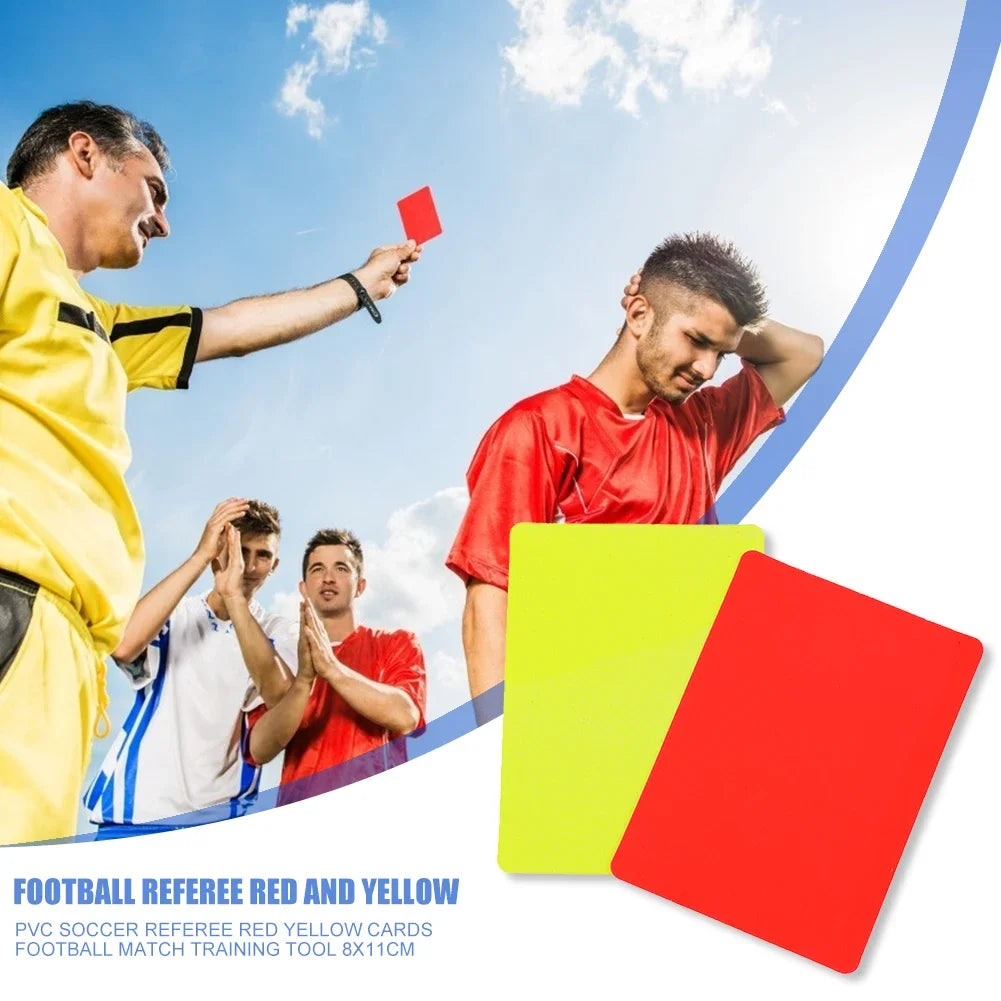 100-1Pairs Soccer Referee Cards Red Card Yellow Football Accessories Zpaxo