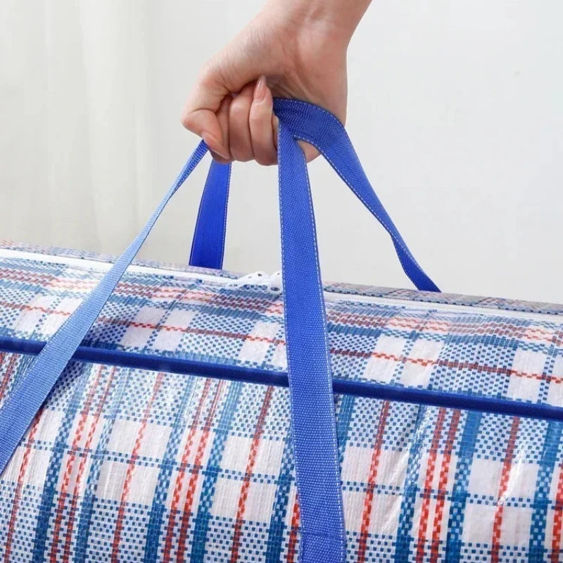 Extra large hand-held folding travel bag thickening large capacity waterproof luggage storage bag, moving packing woven bag Zpaxo