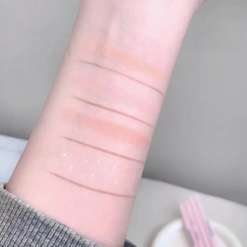 Double-end Lying Silkworm Eyeliner Shadow Highlight Glitter Matte