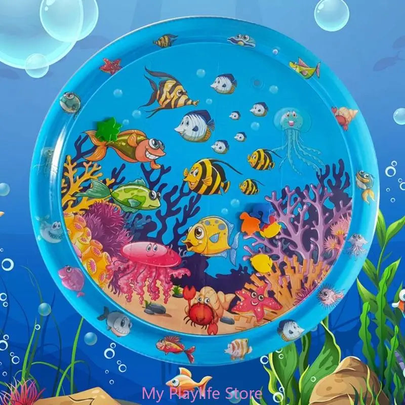 Cats Cooling Mat Napping Pad Dogs Crates Bed Inflatable Bed Lounger Ocean Theme Creative Water Mat Zpaxo