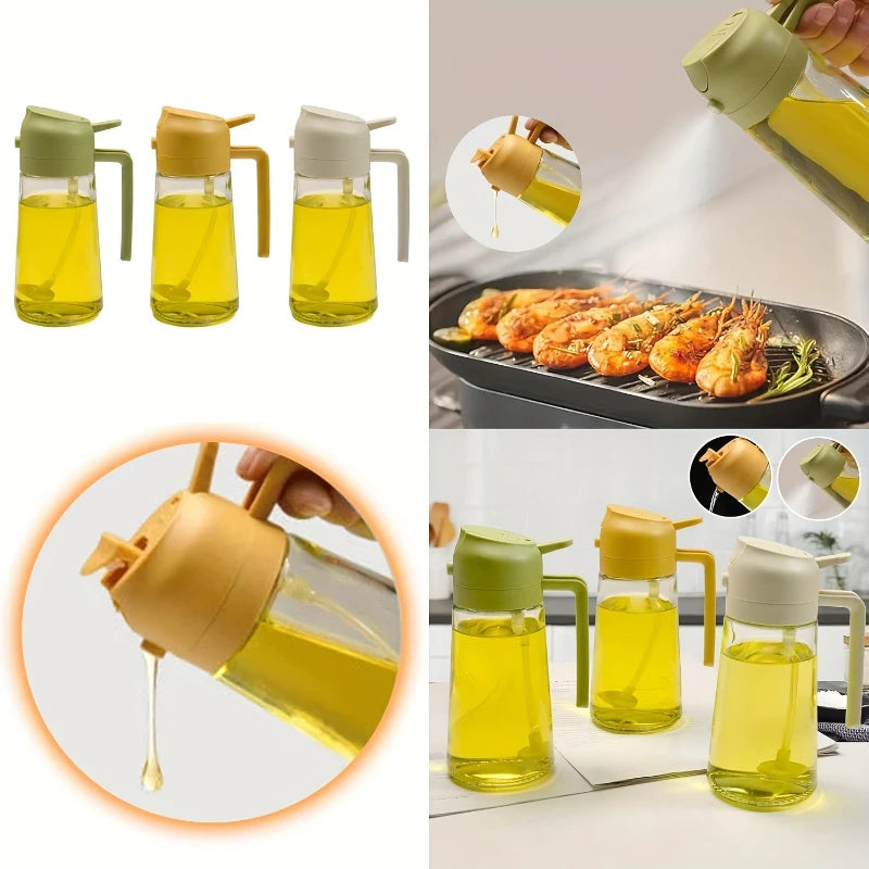 2in1 Glass Oil Sprayer Spray Bottle Tank BBQ Kitchen Baking Picnic
