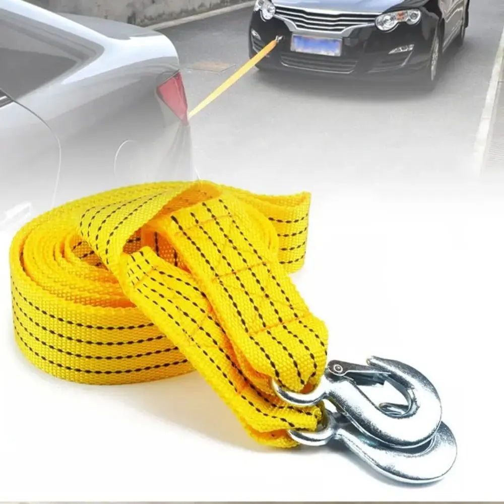 5 M Car Tow Cable 3 Ton Capacity Hooks Included Towing Pull Rope Emergency Rescue Off Road Design Heavy Duty Tow Road Emergency Zpaxo