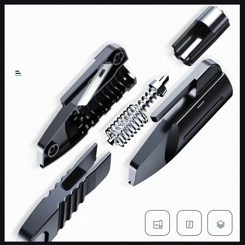 2-in-1 Car Emergency Escape Tool – Seatbelt Cutter & Window Breaker
