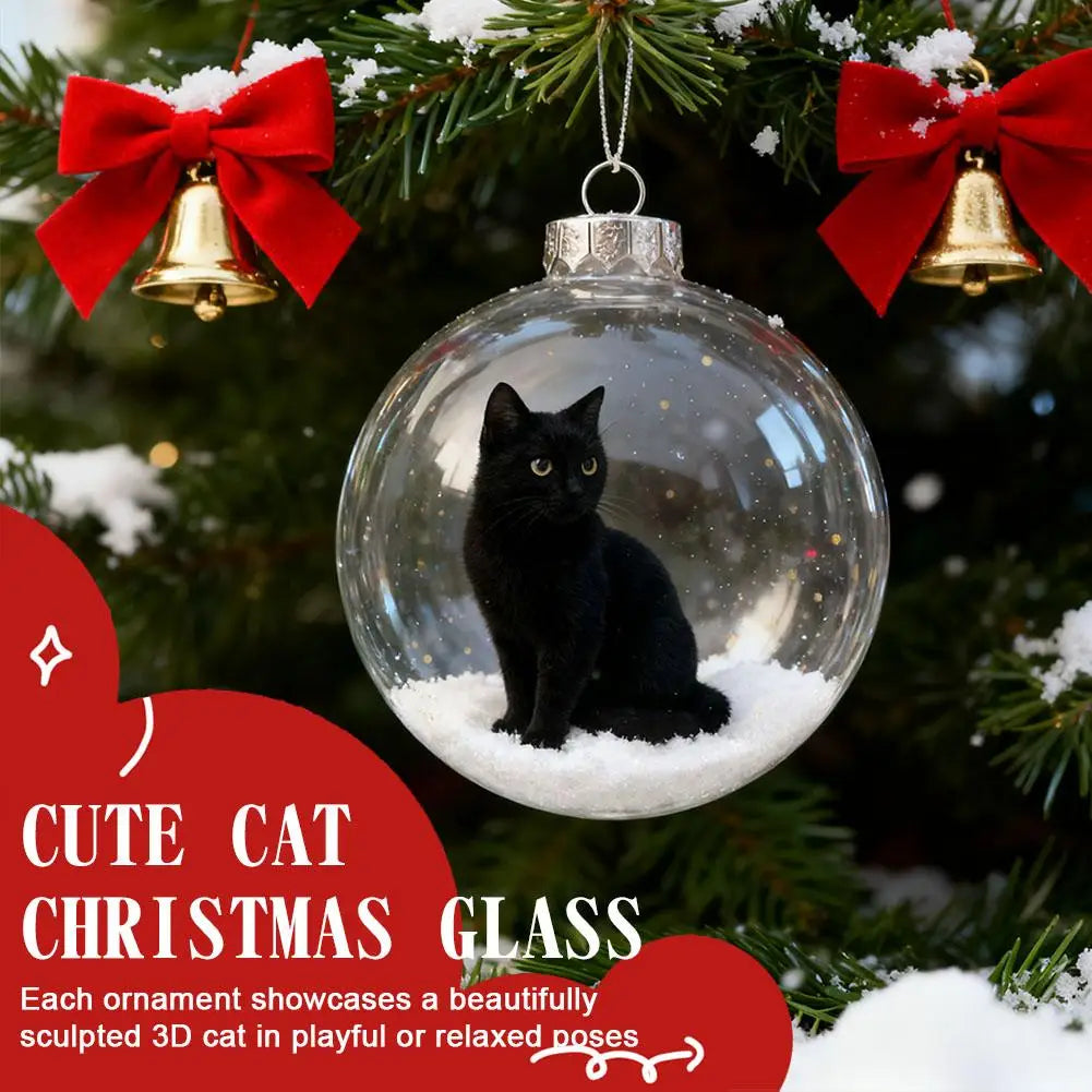 3D Cat Christmas Ornament – Kitten Bauble Tree Decoration Christmas Tree Ornament Zpaxo