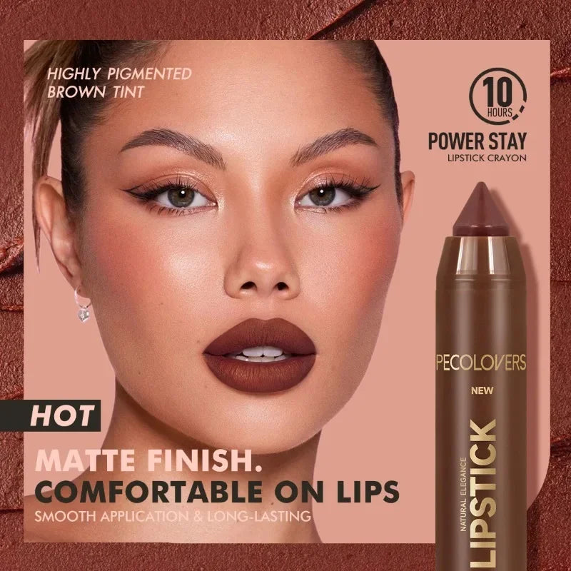 Velvet Lipstick Pencil Matte Long-lasting Lip Glaze Plump Non-stick Cup Lipstick Natural Outline Lips Lipliner Makeup Zpaxo