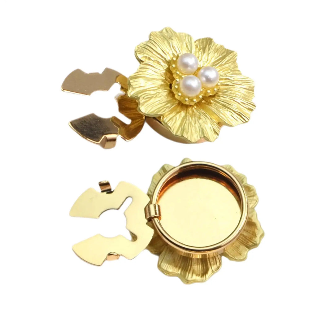 Pearl Flower Button Covers Shirt Accessories Shaped Decorative