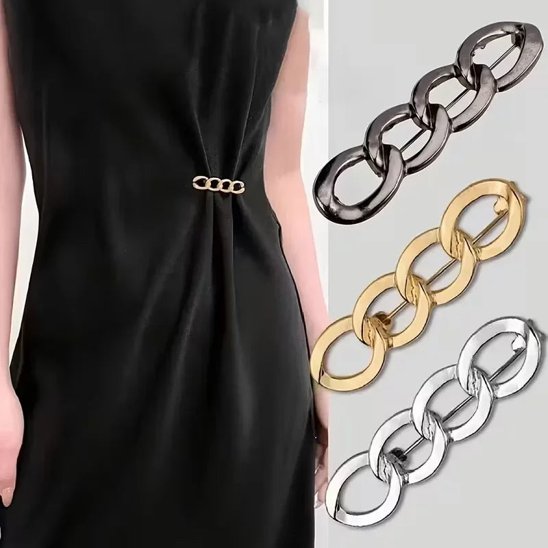 4-in-1 No-Sew Waist Buckle: Adjustable Belt for Jeans & Dress Sleeves. 3pcs Alloy Snap Fastener, Fits Most Waistbands. Zpaxo
