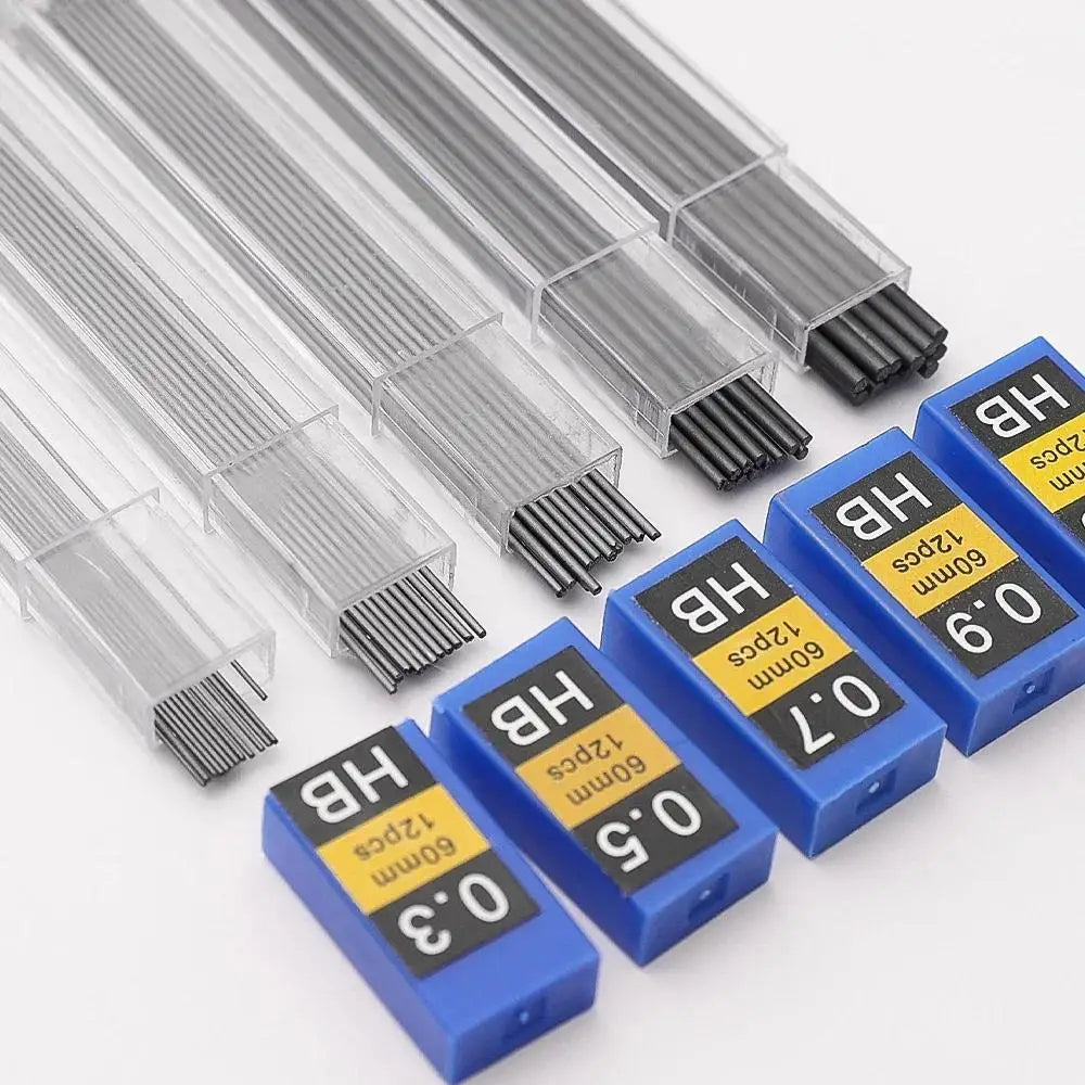 Metal Mechanical Pencil Set 0.3/0.5/0.7/0.9/1.3/2.0mm Drawing Automatic Metal Pencil Set For Office School Writing Art Supplies Zpaxo