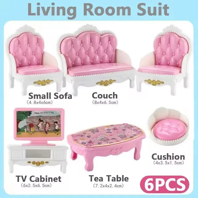 1 12 Scale Dollhouse Forest Family Doll Sheep Mini Furniture Pretend Zpaxo Parlor