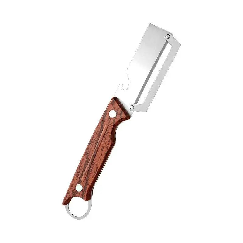 Stainless Steel Vegetable Peeler with Ergonomic Wooden Handle