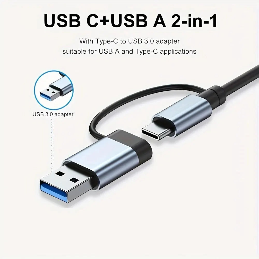 7-in-1 USB 3.0 HUB USB C HUB TYPE-C to 5 USB PD TYPE C Adapter 5Gbps Fast Speed Tramsmission USB C Docking Station For PC Laptop Zpaxo