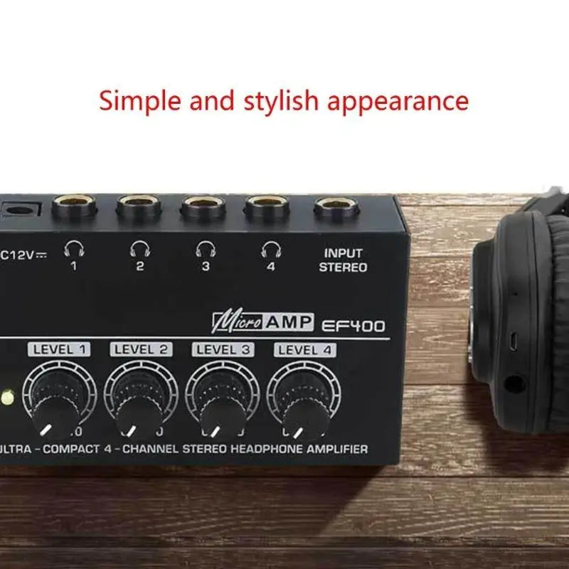 652F Compact Stereo Amplifier Power Adapter 10MHz Earphone Amp Music Zpaxo