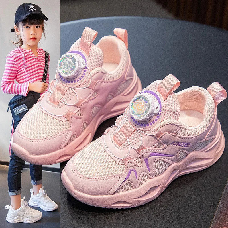 Kids Sport Shoes Pu Leather Comfortable Running Casual Shoe Outdoor Zpaxo