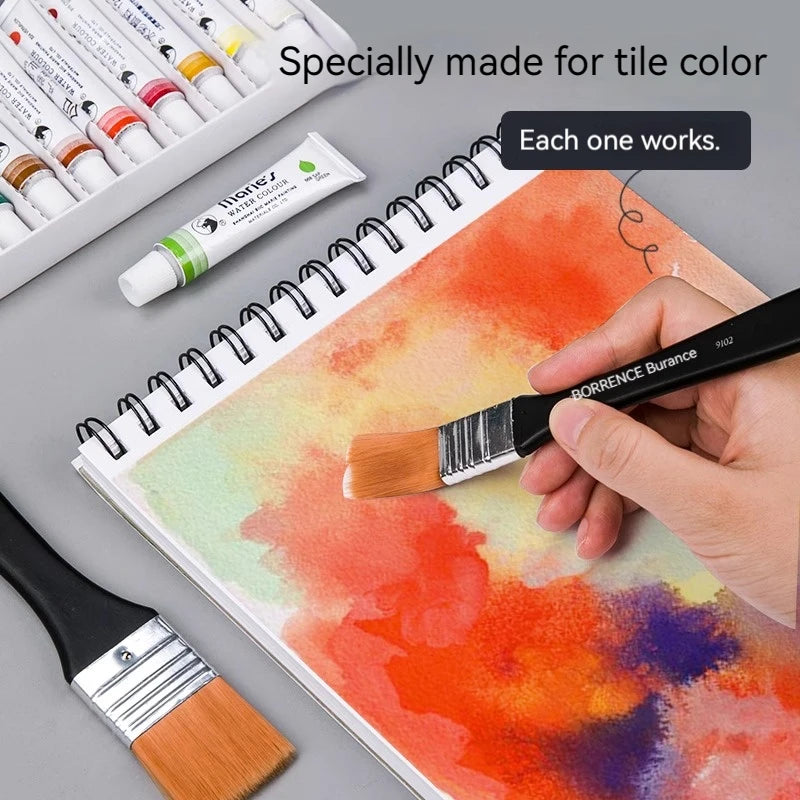 7-Style Nylon Hair Art Paint Brush Set – Wood Handles
