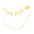 Glitter Congrats Grad Banner 2026 Graduation Decoration Garland Happy