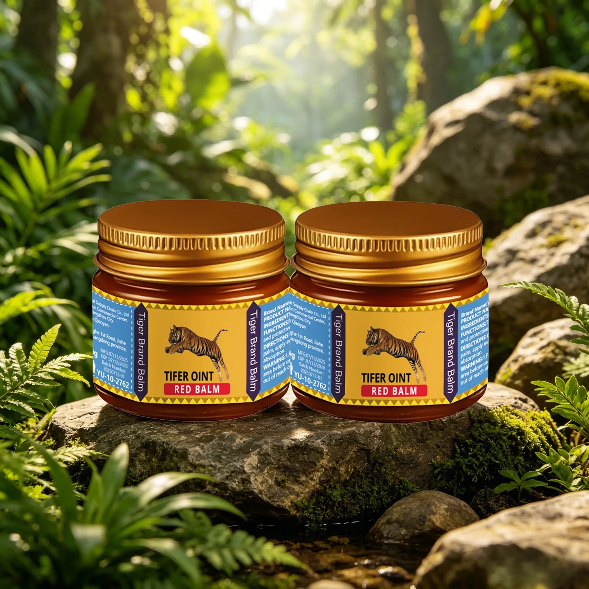 YUITIKUE Tiger Red Balm Muscle & Joint Relief Cream 2pc Muscle Relief Cream Zpaxo 2pc