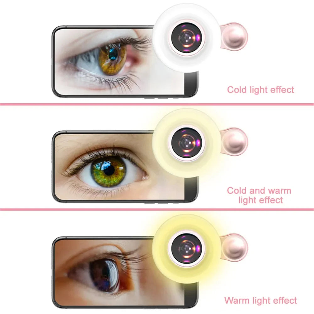 15X Macro Lens Mobile Phone 1 HD Camera LED Ring Flash Light